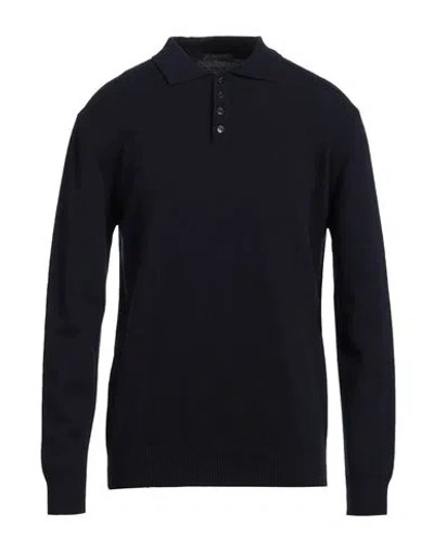 Daniele Fiesoli Man Sweater Navy Size Xl Wool, Cashmere In Navy