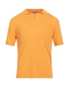 Daniele Fiesoli Man Sweater Orange Size L Cotton, Polyamide