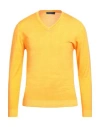 Daniele Fiesoli Man Sweater Orange Size L Merino Wool