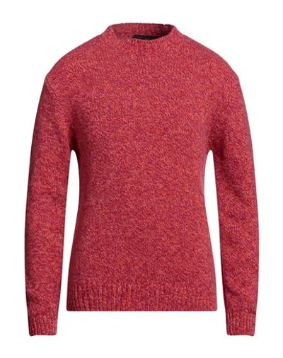 Daniele Fiesoli Man Sweater Orange Size L Merino Wool