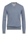 Daniele Fiesoli Man Sweater Pastel Blue Size L Merino Wool