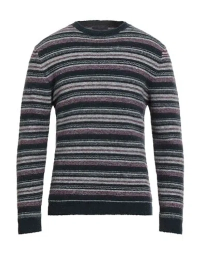 Daniele Fiesoli Man Sweater Plum Size L Merino Wool, Polyamide, Elastane