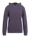 Daniele Fiesoli Man Sweater Purple Size L Merino Wool