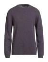 Daniele Fiesoli Man Sweater Purple Size L Merino Wool