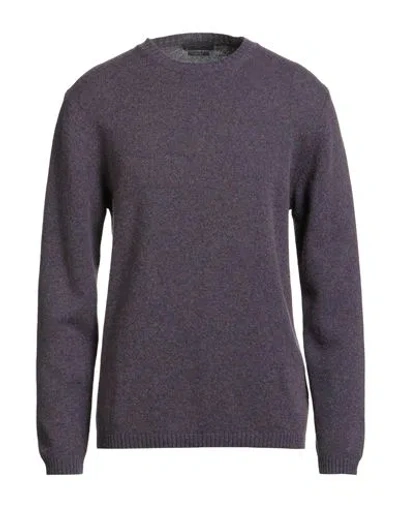Daniele Fiesoli Man Sweater Purple Size L Merino Wool