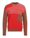 Daniele Fiesoli Man Sweater Red Size M Merino Wool, Polyamide, Cashmere, Elastane