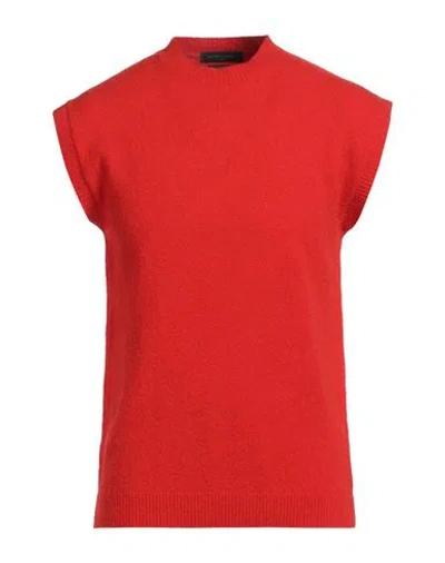Daniele Fiesoli Man Sweater Red Size M Wool, Polyamide, Cashmere, Elastane