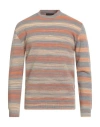 Daniele Fiesoli Man Sweater Rust Size L Merino Wool, Polyamide, Cashmere, Elastane