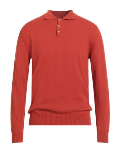 Daniele Fiesoli Man Sweater Rust Size L Wool, Cashmere
