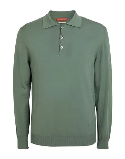 Daniele Fiesoli Man Sweater Sage Green Size L Cotton