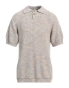 Daniele Fiesoli Man Sweater Sage Green Size L Cotton, Nylon In Sage Green