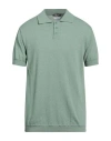 Daniele Fiesoli Man Sweater Sage Green Size L Organic Cotton, Polyamide In Sage Green