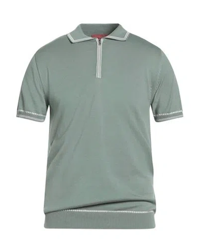 Daniele Fiesoli Man Sweater Sage Green Size M Cotton