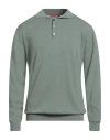 Daniele Fiesoli Man Sweater Sage Green Size Xl Cotton In Green