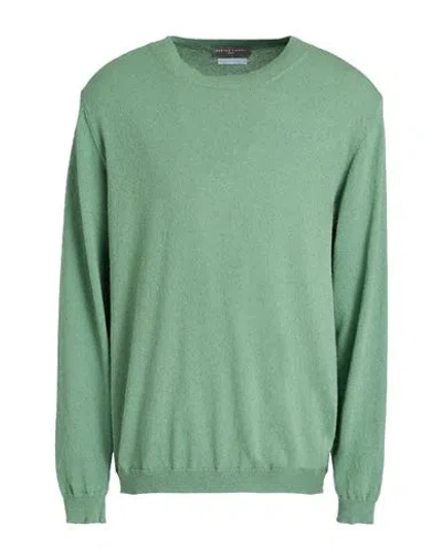 Daniele Fiesoli Man Sweater Sage Green Size L Organic Cotton, Polyamide