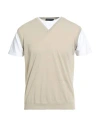 Daniele Fiesoli Man Sweater Sand Size L Cotton In Neutral