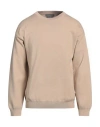 Daniele Fiesoli Man Sweater Sand Size L Cotton In Beige