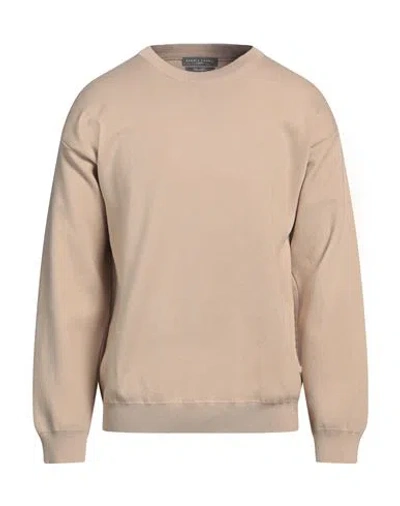 Daniele Fiesoli Man Sweater Sand Size L Cotton In Beige