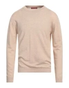 Daniele Fiesoli Man Sweater Sand Size M Linen, Cotton In Beige