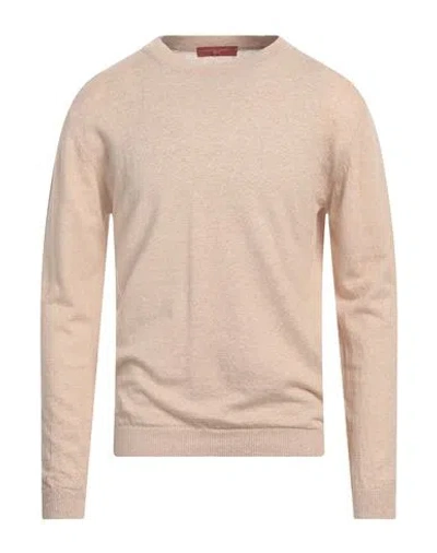 Daniele Fiesoli Man Sweater Sand Size M Linen, Cotton In Beige