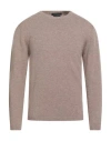 Daniele Fiesoli Man Sweater Sand Size M Merino Wool In Beige