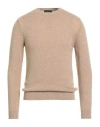 Daniele Fiesoli Man Sweater Sand Size S Baby Alpaca Wool, Merino Wool