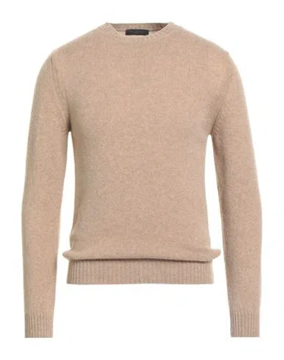 Daniele Fiesoli Man Sweater Sand Size S Baby Alpaca Wool, Merino Wool