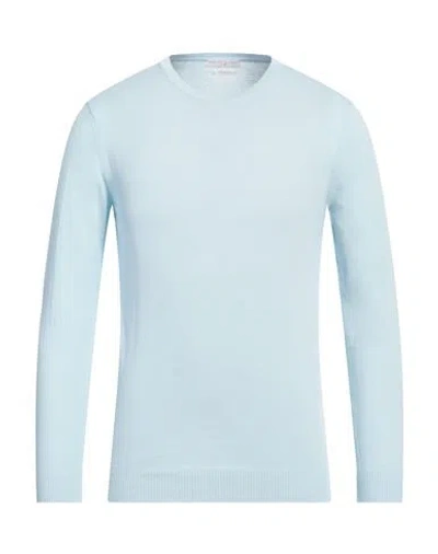 Daniele Fiesoli Man Sweater Sky Blue Size L Cotton