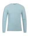 Daniele Fiesoli Man Sweater Sky Blue Size L Cotton In Blue