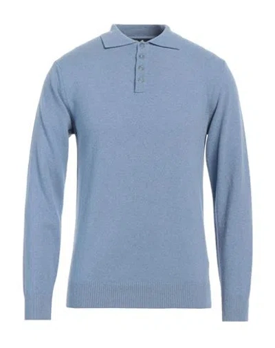 Daniele Fiesoli Man Sweater Sky Blue Size L Wool, Cashmere