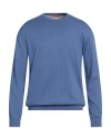 Daniele Fiesoli Man Sweater Slate Blue Size L Cotton