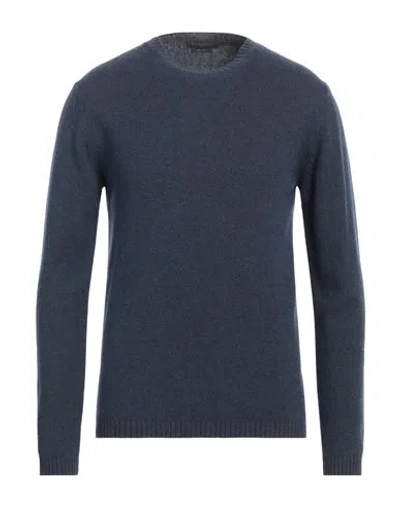 Daniele Fiesoli Man Sweater Slate Blue Size L Geelong Wool