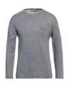 Daniele Fiesoli Man Sweater Midnight Blue Size L Cotton, Polyamide In Blue