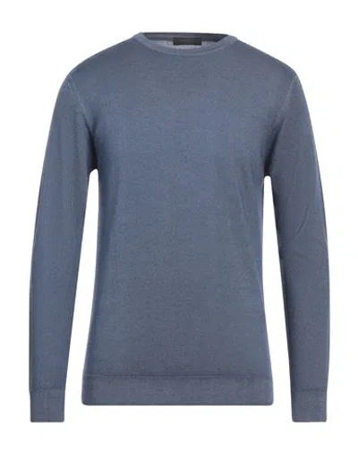 Daniele Fiesoli Man Sweater Slate Blue Size L Merino Wool