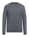 Daniele Fiesoli Man Sweater Slate Blue Size L Polyamide, Baby Alpaca Wool, Cashmere, Mohair Wool In Blue