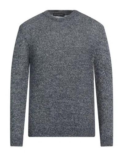 Daniele Fiesoli Man Sweater Slate Blue Size L Polyamide, Baby Alpaca Wool, Cashmere, Mohair Wool