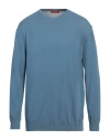 Daniele Fiesoli Man Sweater Slate Blue Size Xxl Cotton