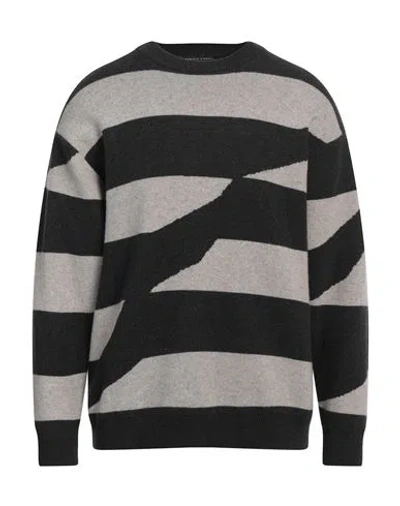 Daniele Fiesoli Man Sweater Charcoal Size Xl Merino Wool, Polyamide In Grey
