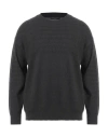 Daniele Fiesoli Man Sweater Charcoal Size M Merino Wool, Polyamide In Grey