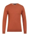 Daniele Fiesoli Man Sweater Tan Size 3xl Merino Wool In Brown
