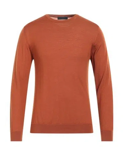 Daniele Fiesoli Man Sweater Tan Size 3xl Merino Wool In Brown