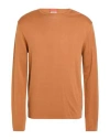 Daniele Fiesoli Man Sweater Tan Size L Cotton In Orange