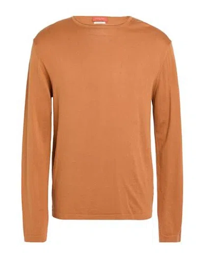 Daniele Fiesoli Man Sweater Tan Size L Cotton In Orange