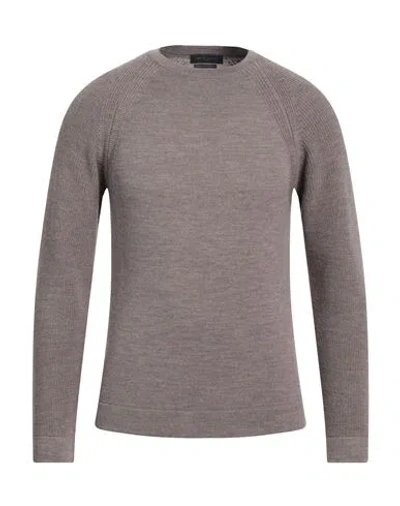 DANIELE FIESOLI DANIELE FIESOLI MAN SWEATER TAUPE SIZE L MERINO WOOL