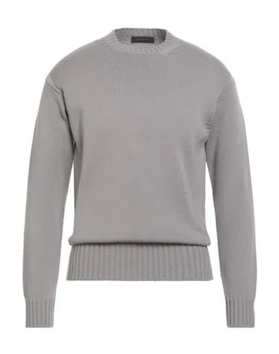 Daniele Fiesoli Man Sweater Taupe Size M Merino Wool, Acrylic In Gray