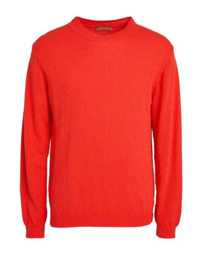 Daniele Fiesoli Man Sweater Tomato Red Size M Organic Cotton, Polyamide