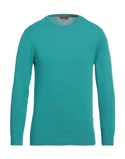 DANIELE FIESOLI DANIELE FIESOLI MAN SWEATER TURQUOISE SIZE L COTTON