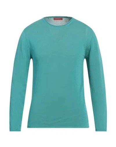 DANIELE FIESOLI DANIELE FIESOLI MAN SWEATER TURQUOISE SIZE L COTTON