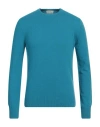 Daniele Fiesoli Man Sweater Turquoise Size M Cashmere In Blue