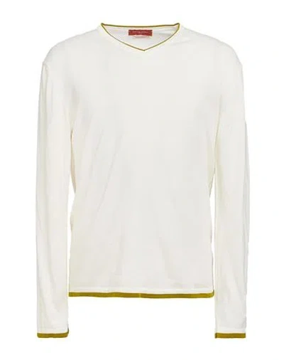 Daniele Fiesoli Man Sweater White Size L Cotton